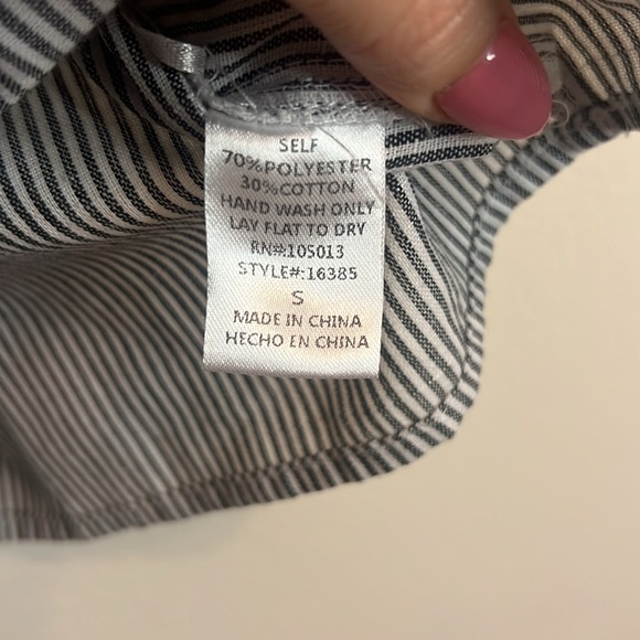 Savanna Jane Striped Halter Top with Floral Embroidery - Picture 4 of 5